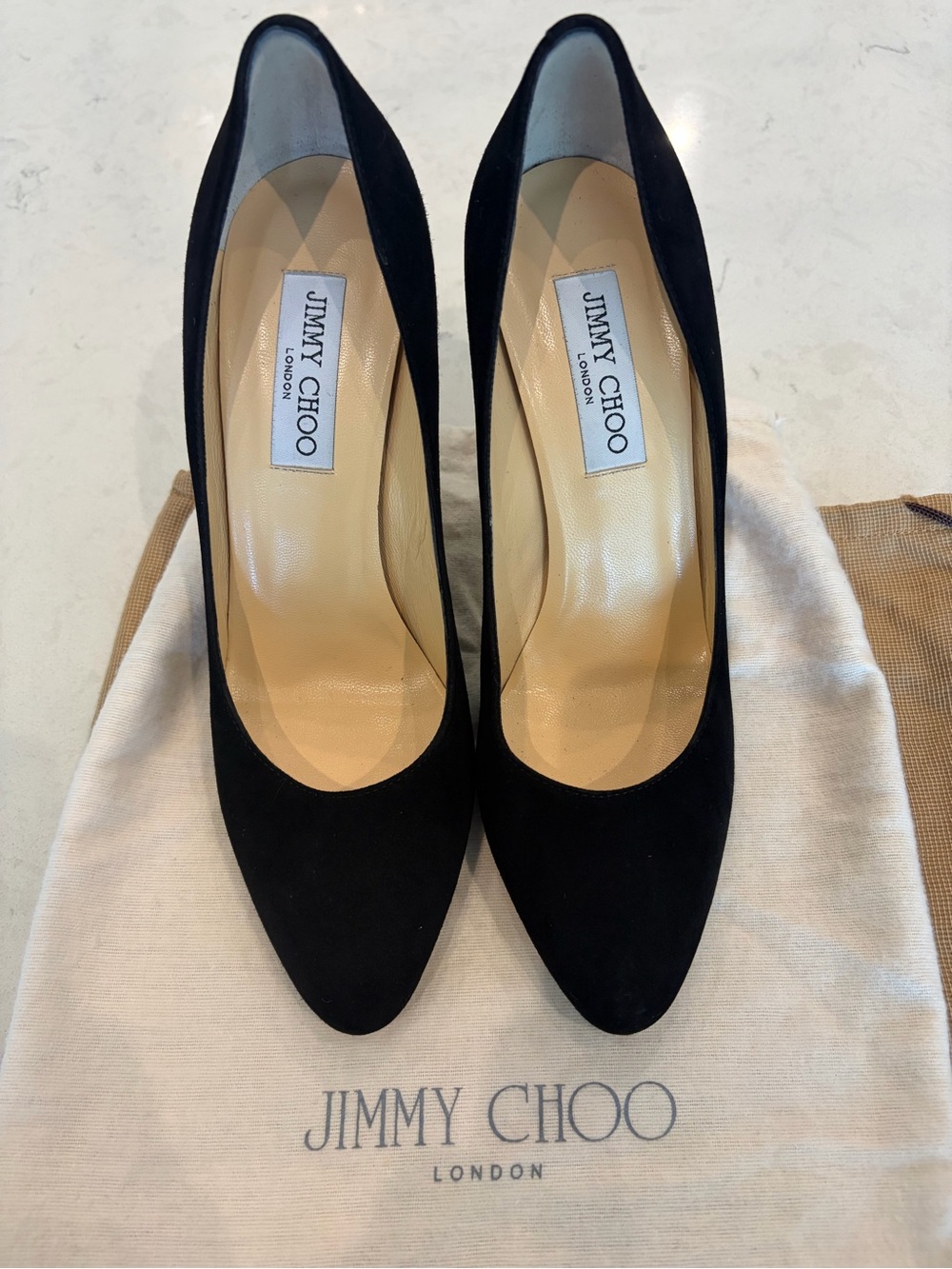 Jimmy Choo Black Suede Heels